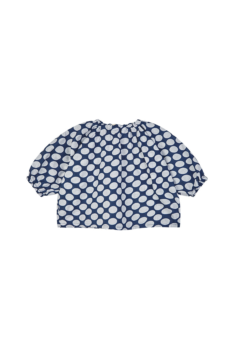 Indigo Balloon Blouse